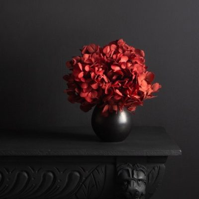 Bouquet d'hortensia stabilisé ROUGE